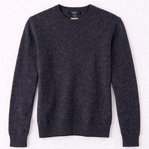Lord & Taylor Charcoal Crewneck Cashmere Sweater